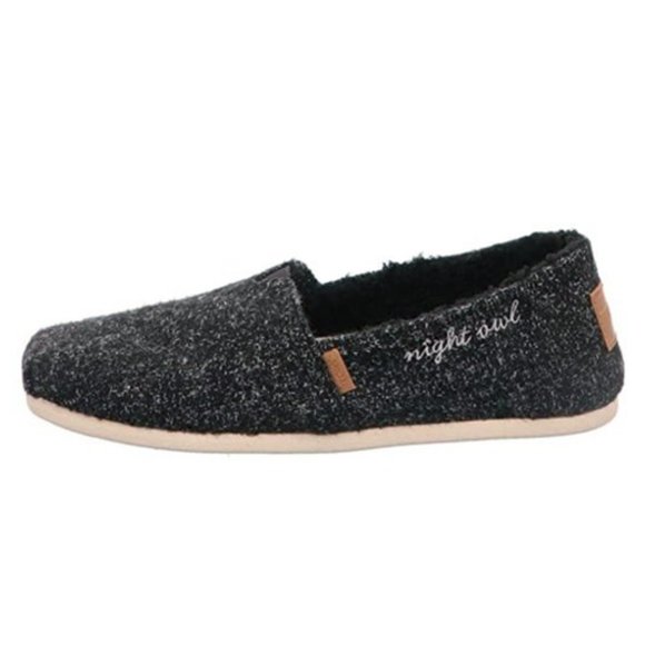 Toms Shoes - NEW TOMS Women Multicolor Night Owl Embroidered Script Text Slip On Lined Loafer